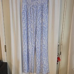 Bar III Sky Blue and White Textured Pants